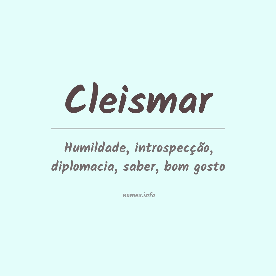 Significado do nome Cleismar