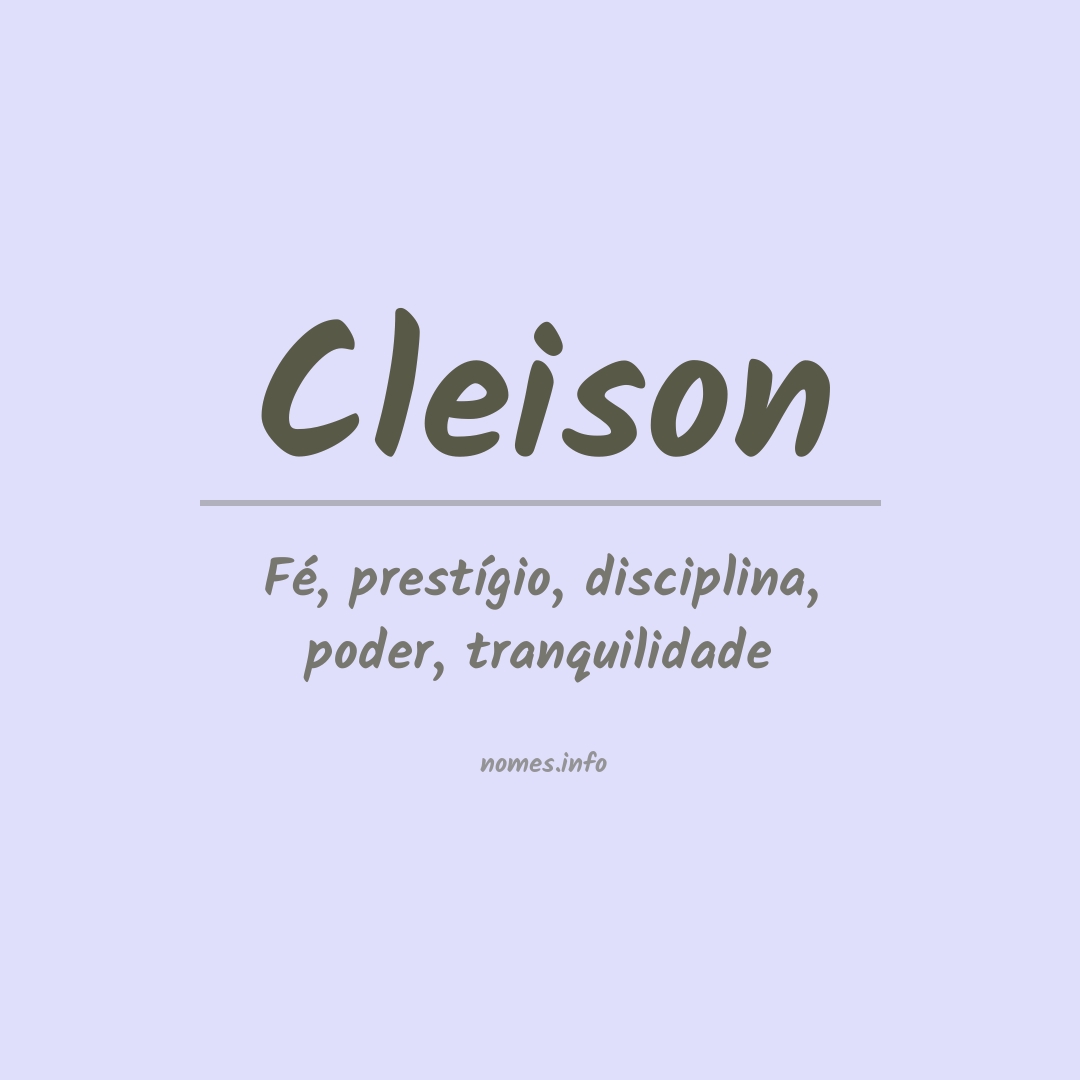 Significado do nome Cleison