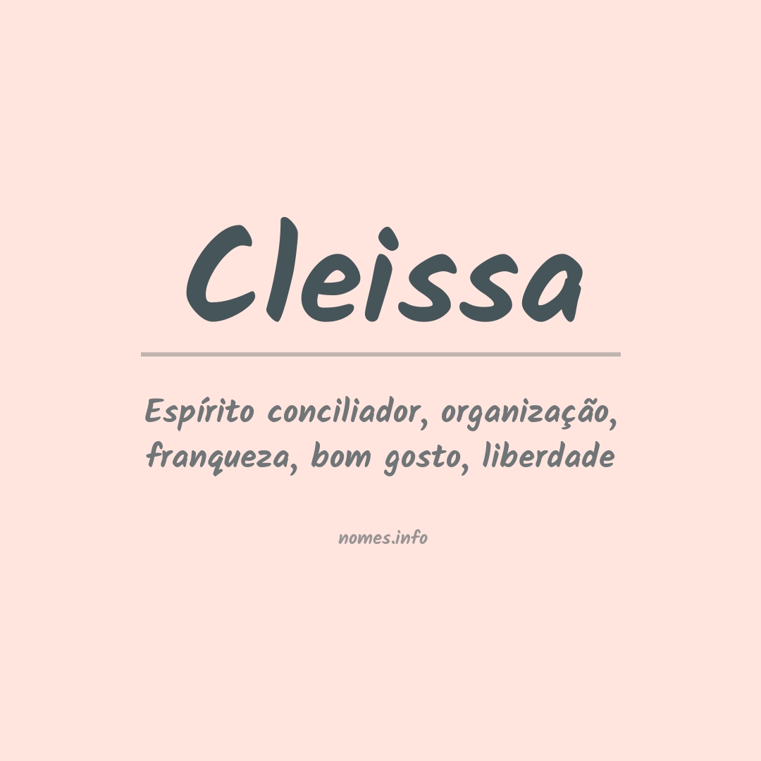 Significado do nome Cleissa
