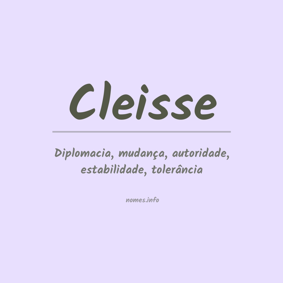 Significado do nome Cleisse
