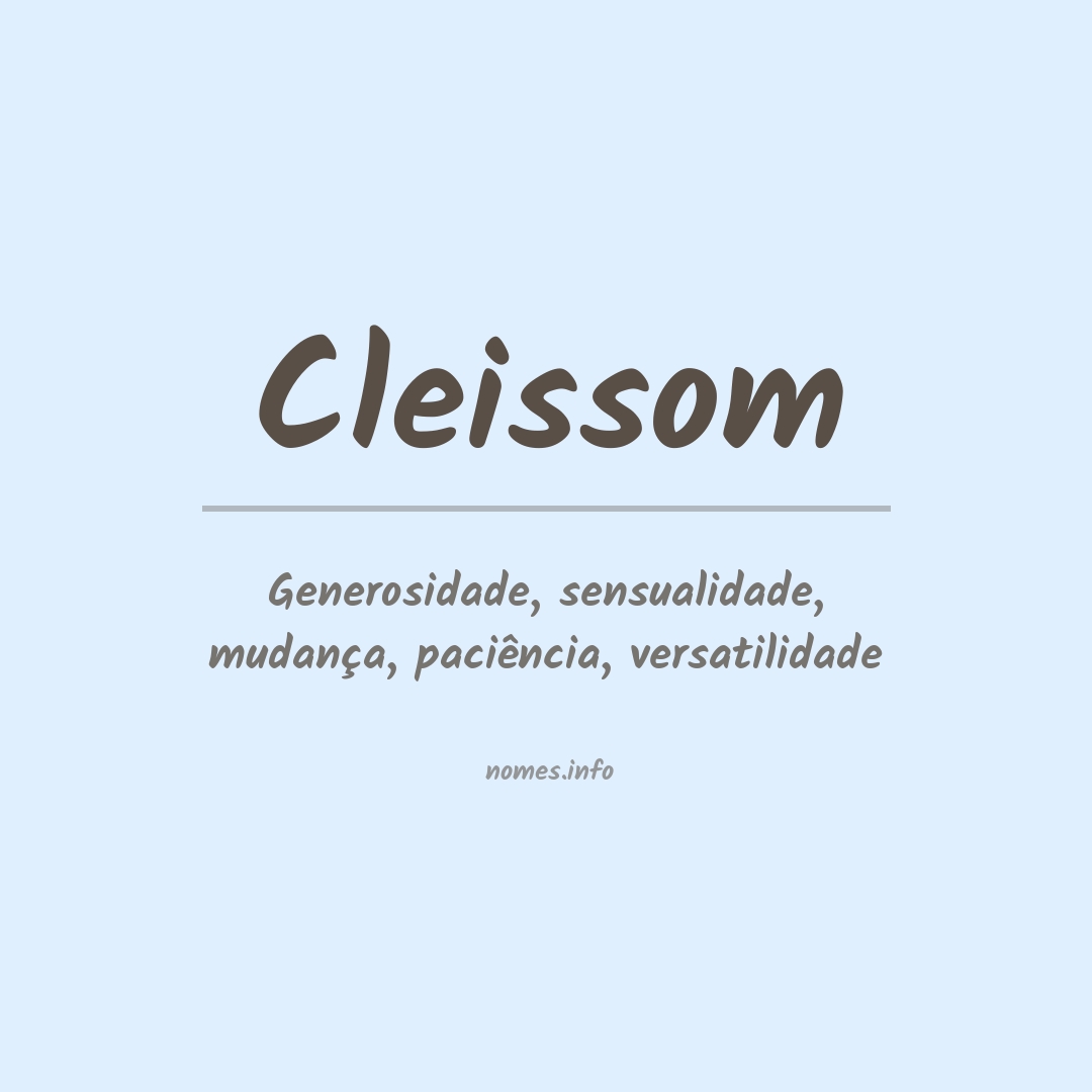 Significado do nome Cleissom