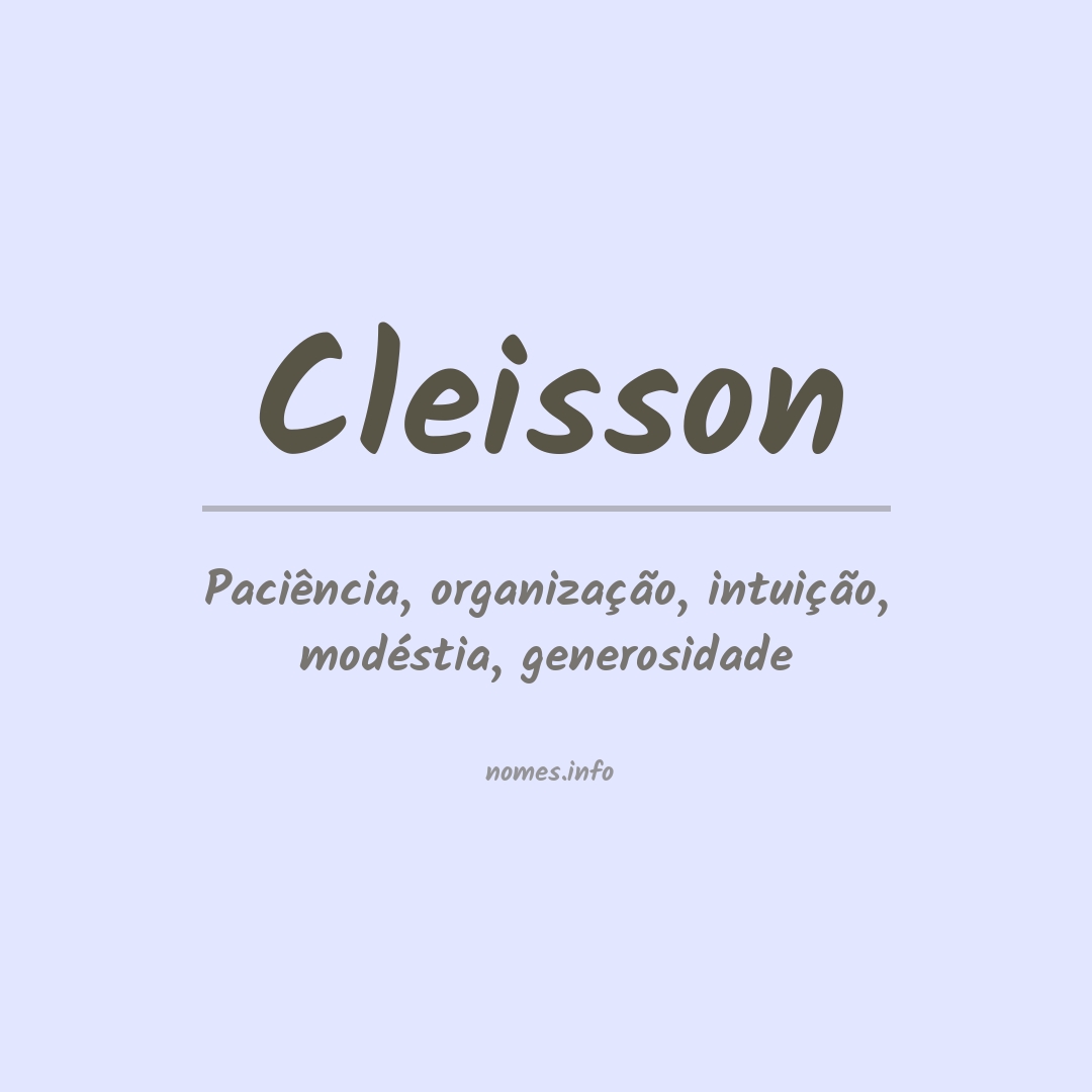 Significado do nome Cleisson