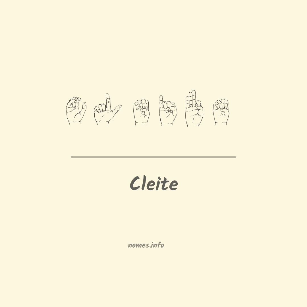 Cleite em Libras