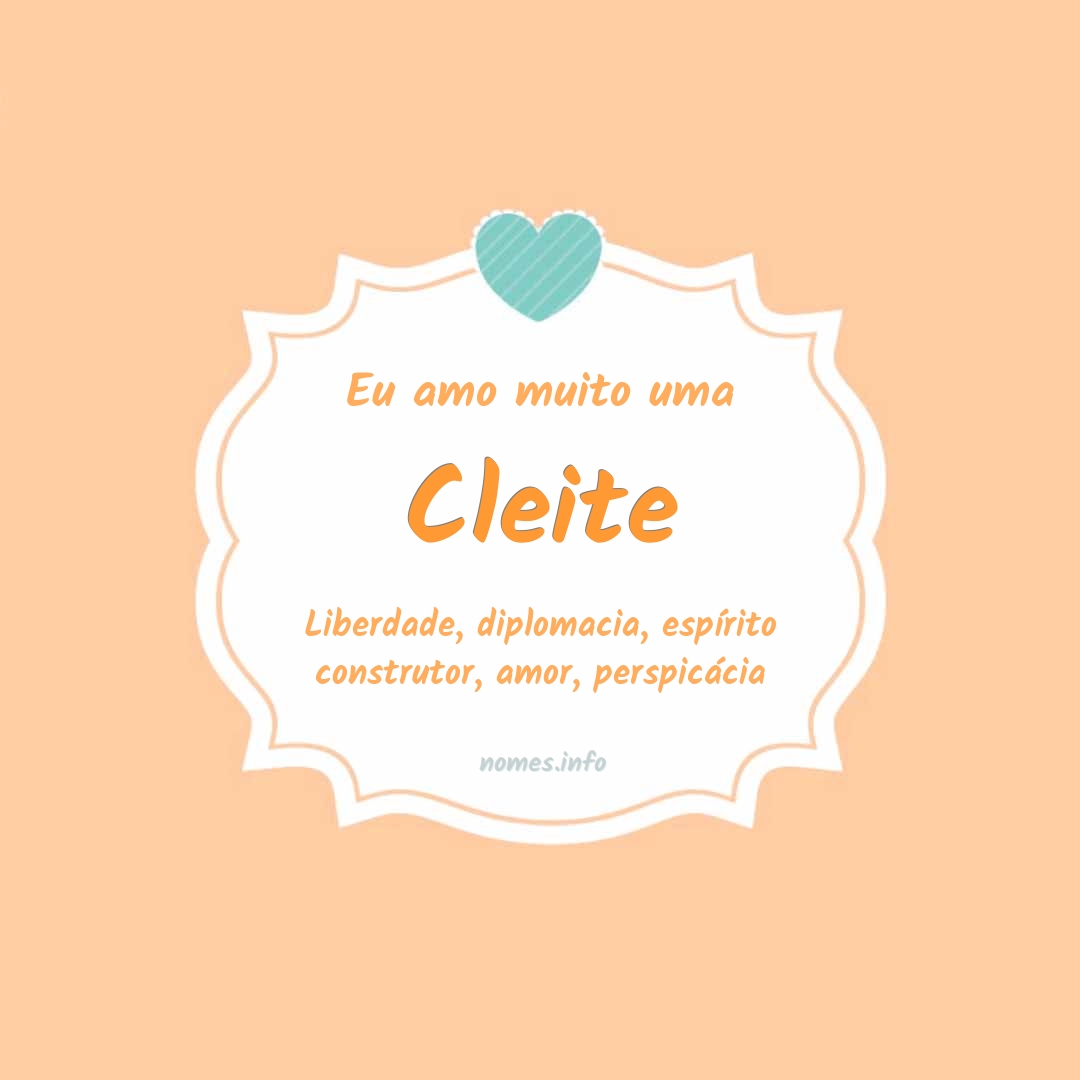 Eu amo muito Cleite
