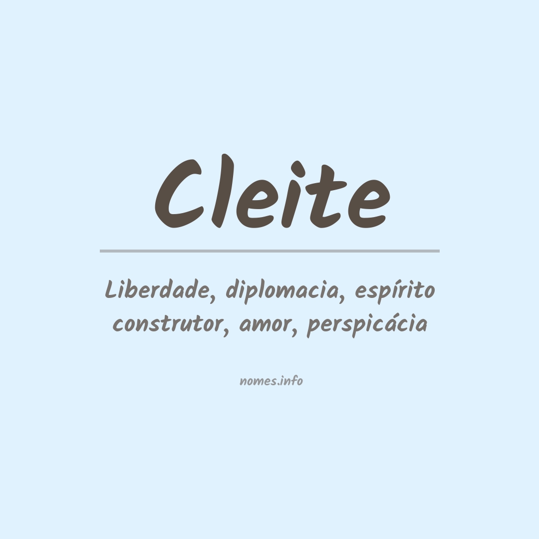 Significado do nome Cleite