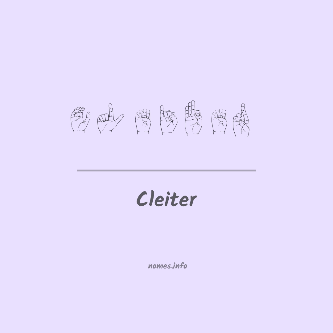 Cleiter em Libras