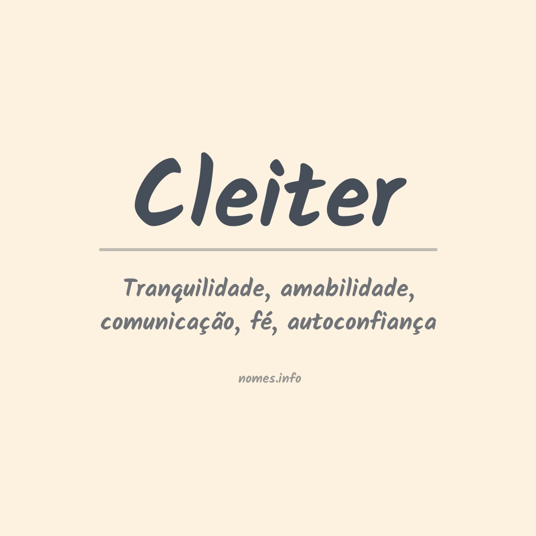 Significado do nome Cleiter