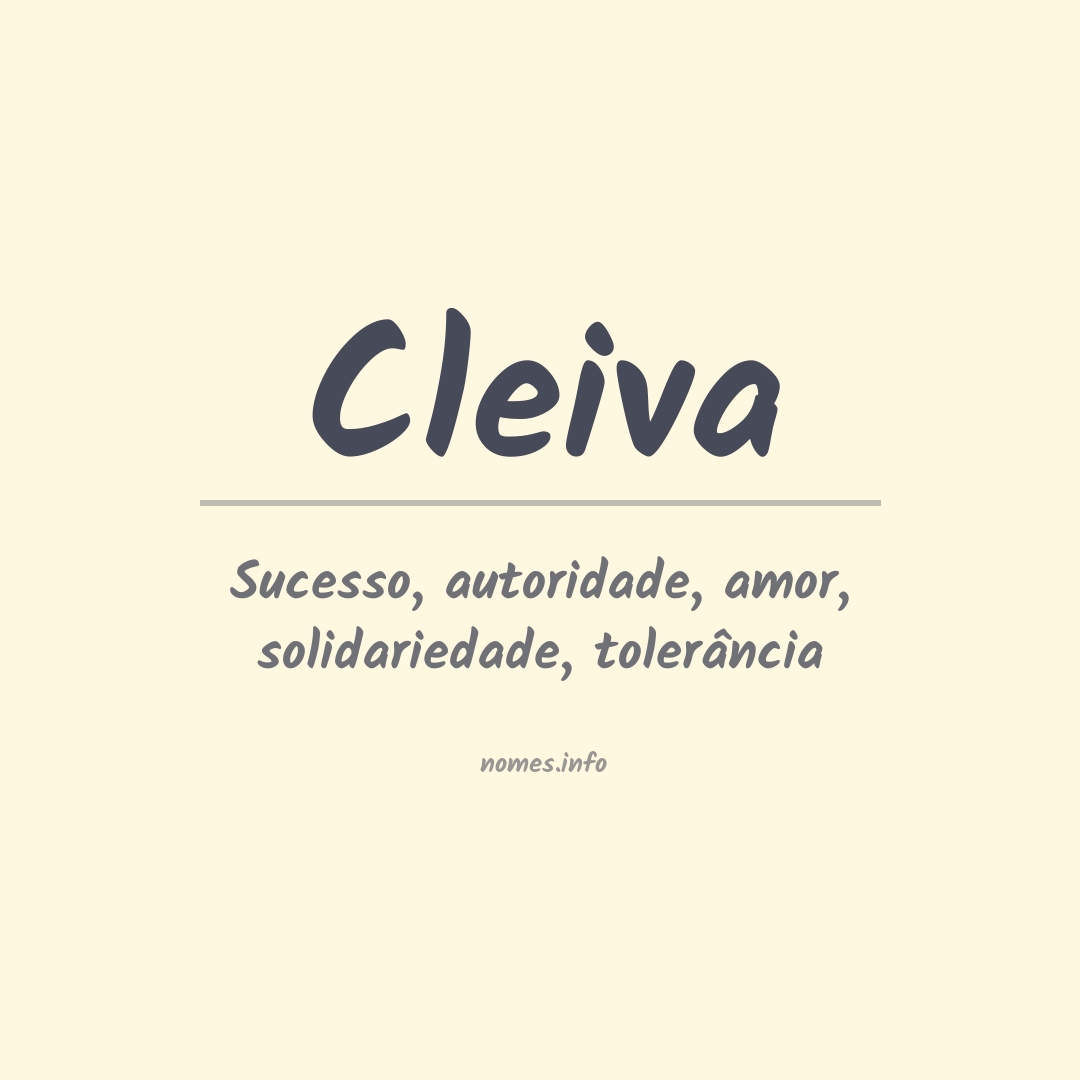Significado do nome Cleiva