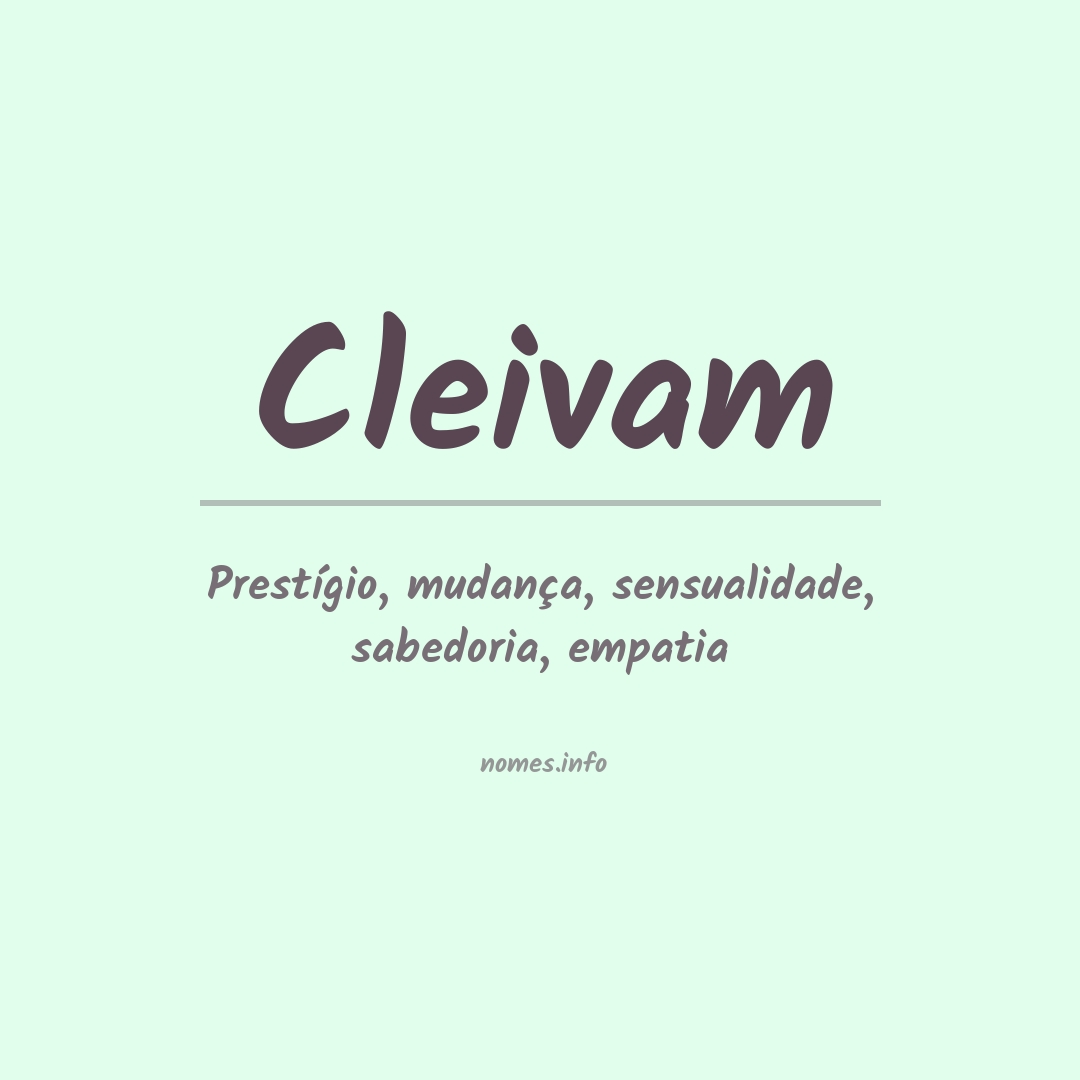 Significado do nome Cleivam