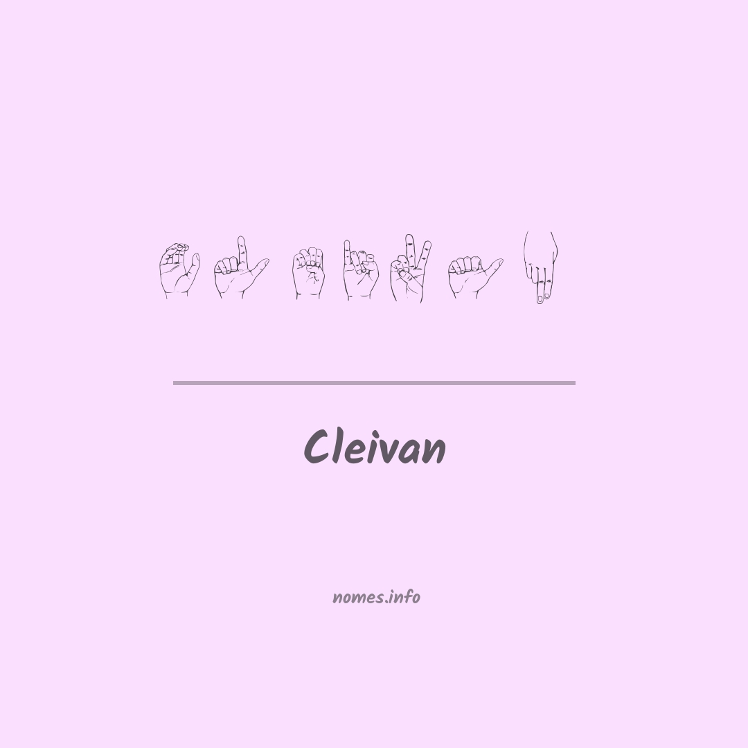 Cleivan em Libras