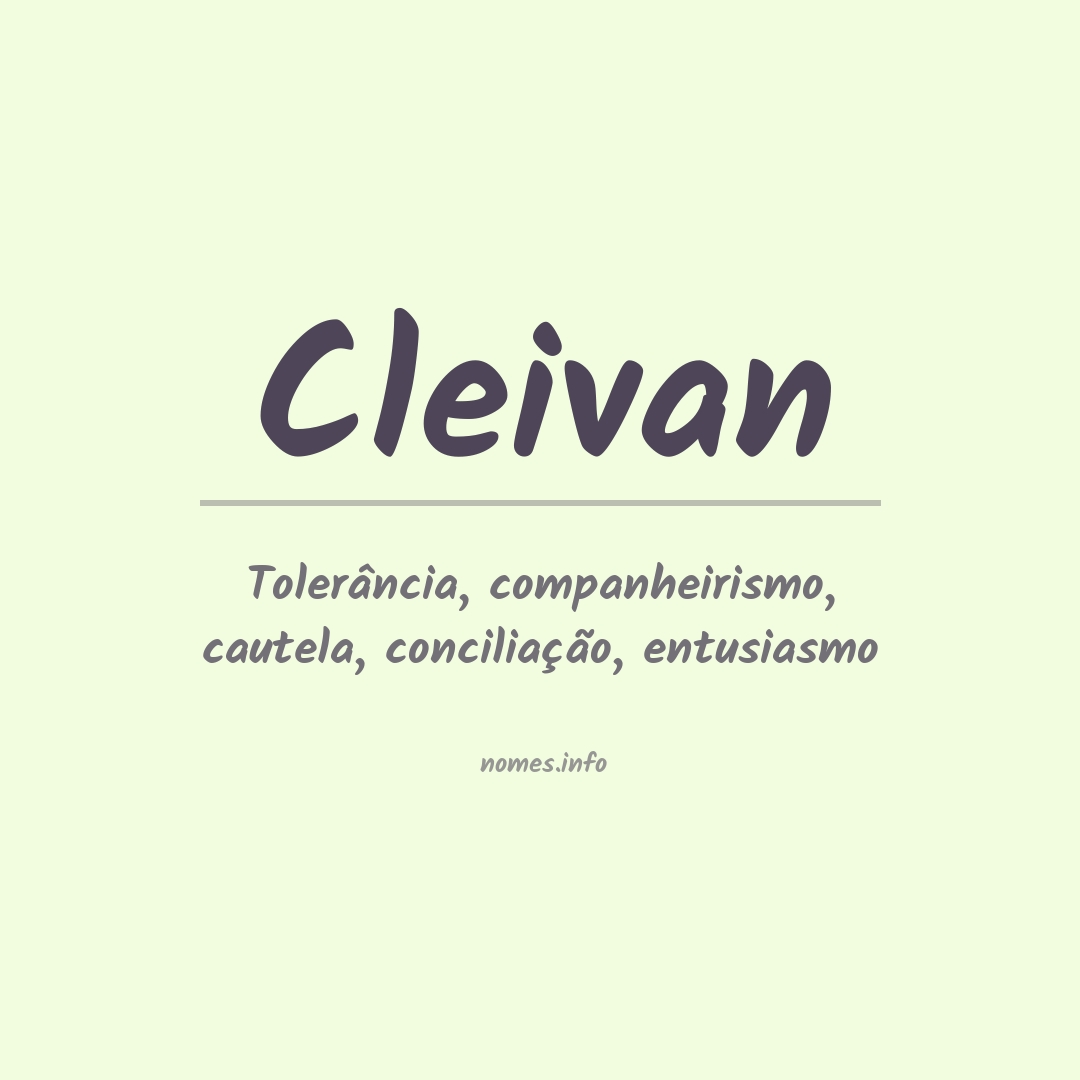 Significado do nome Cleivan