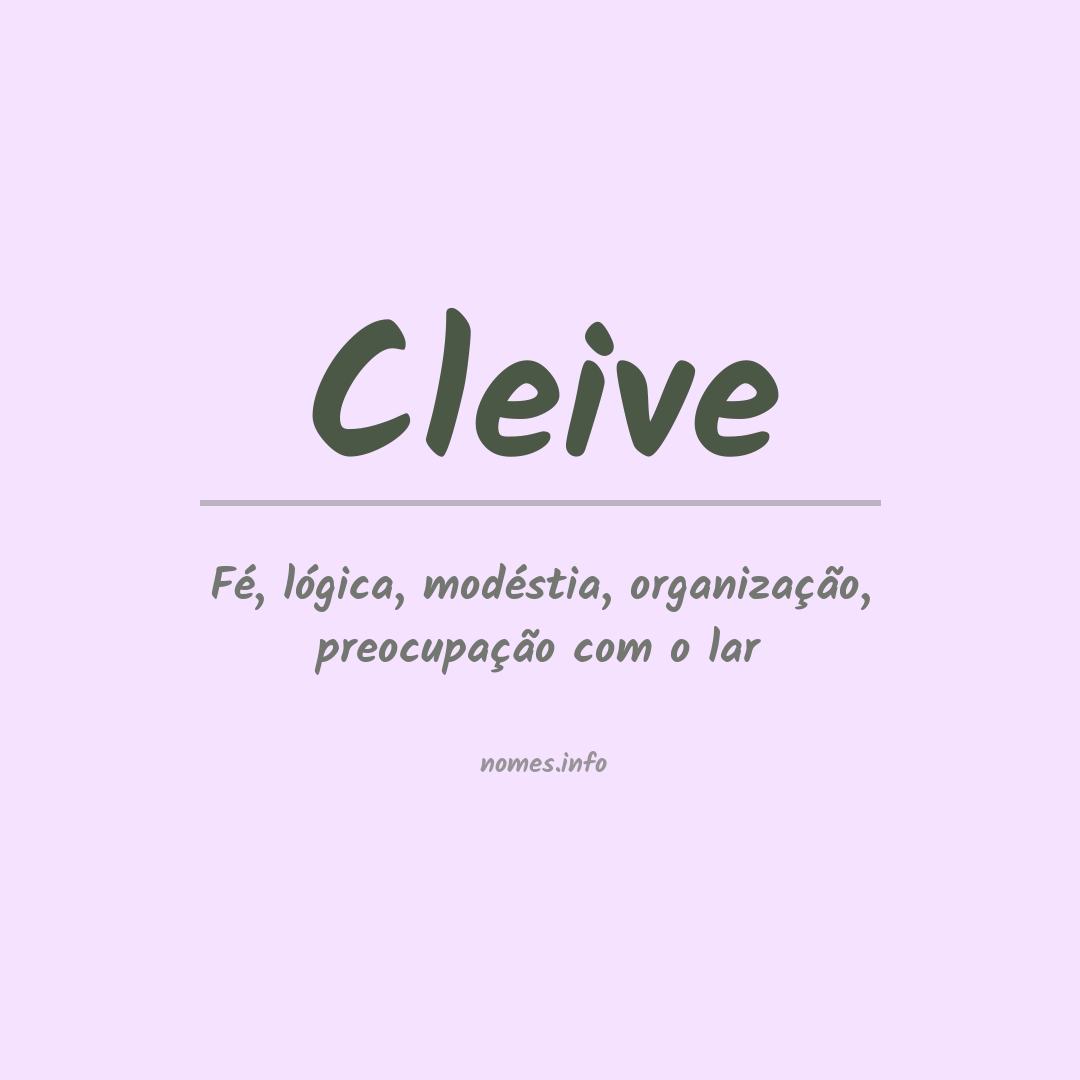 Significado do nome Cleive