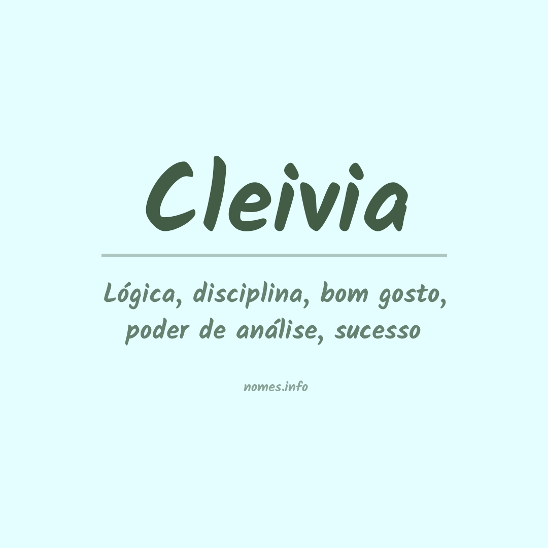 Significado do nome Cleivia