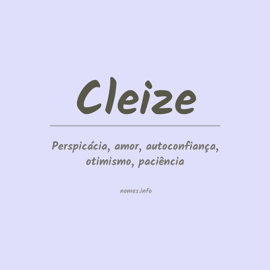 Significado do nome Cleize