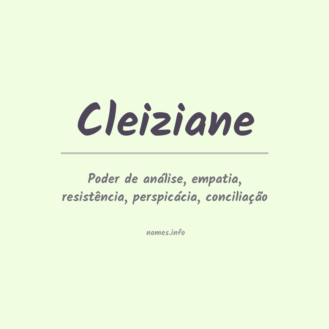 Significado do nome Cleiziane