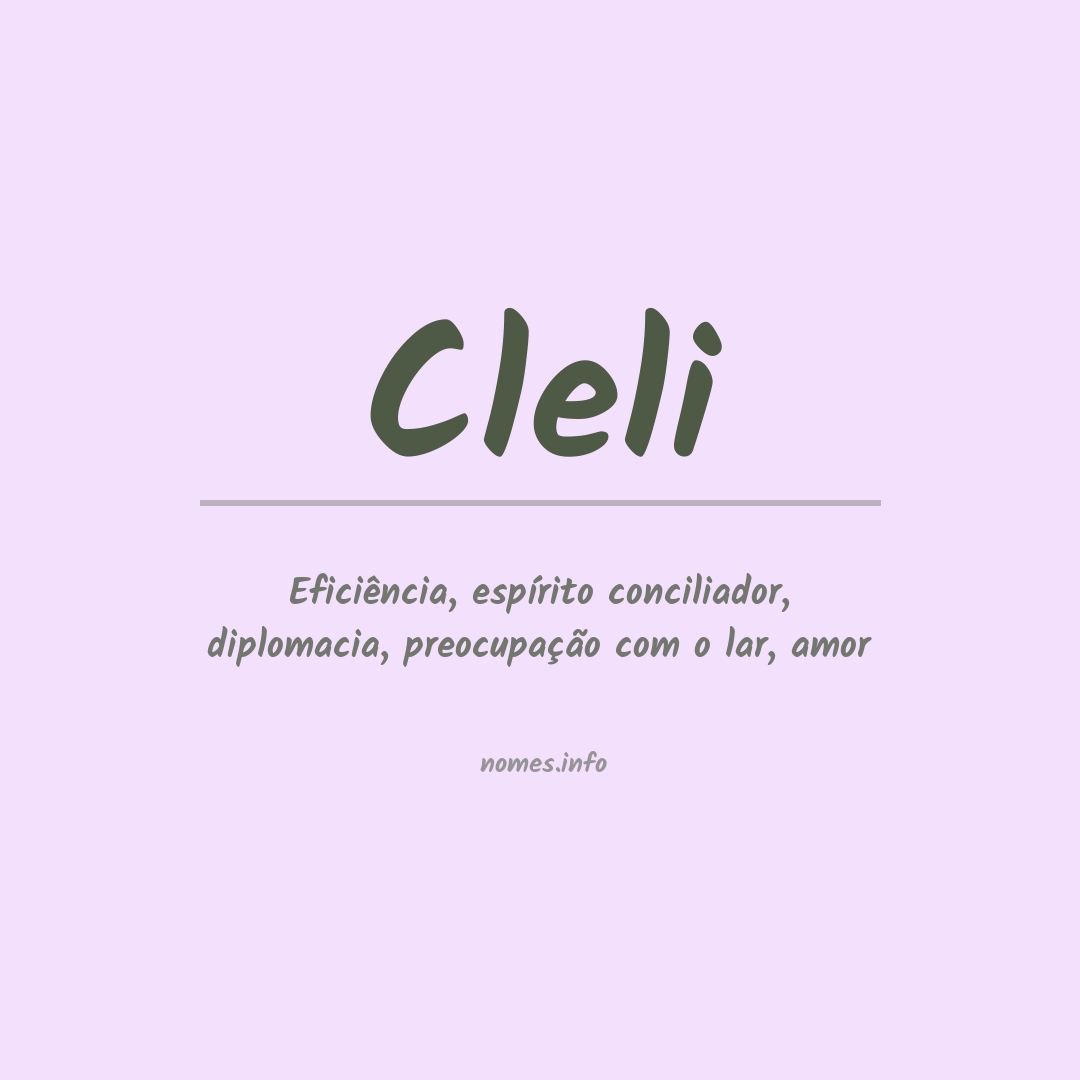Significado do nome Cleli