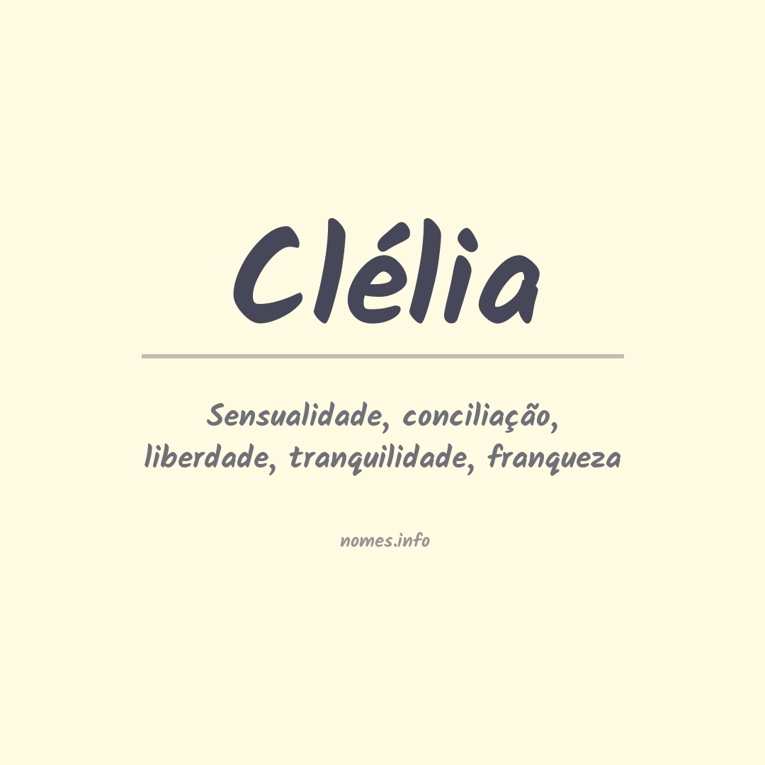 Significado do nome Clélia
