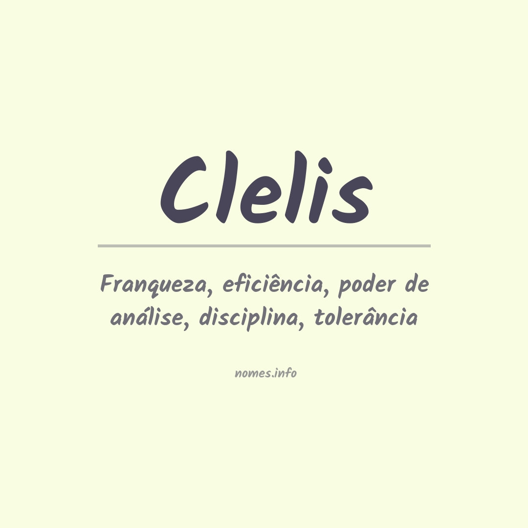 Significado do nome Clelis