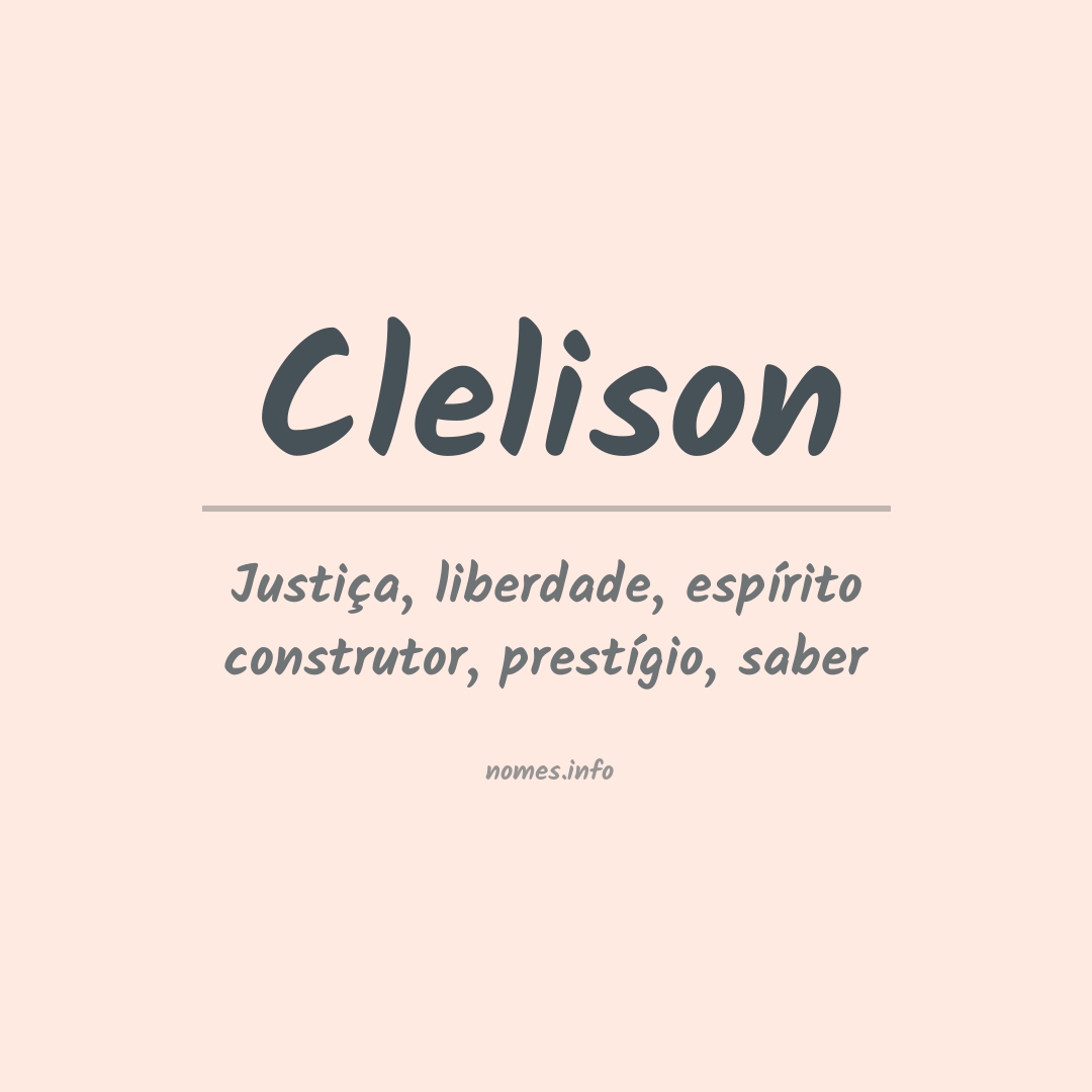 Significado do nome Clelison