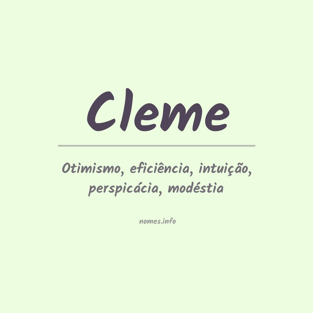 Significado do nome Cleme