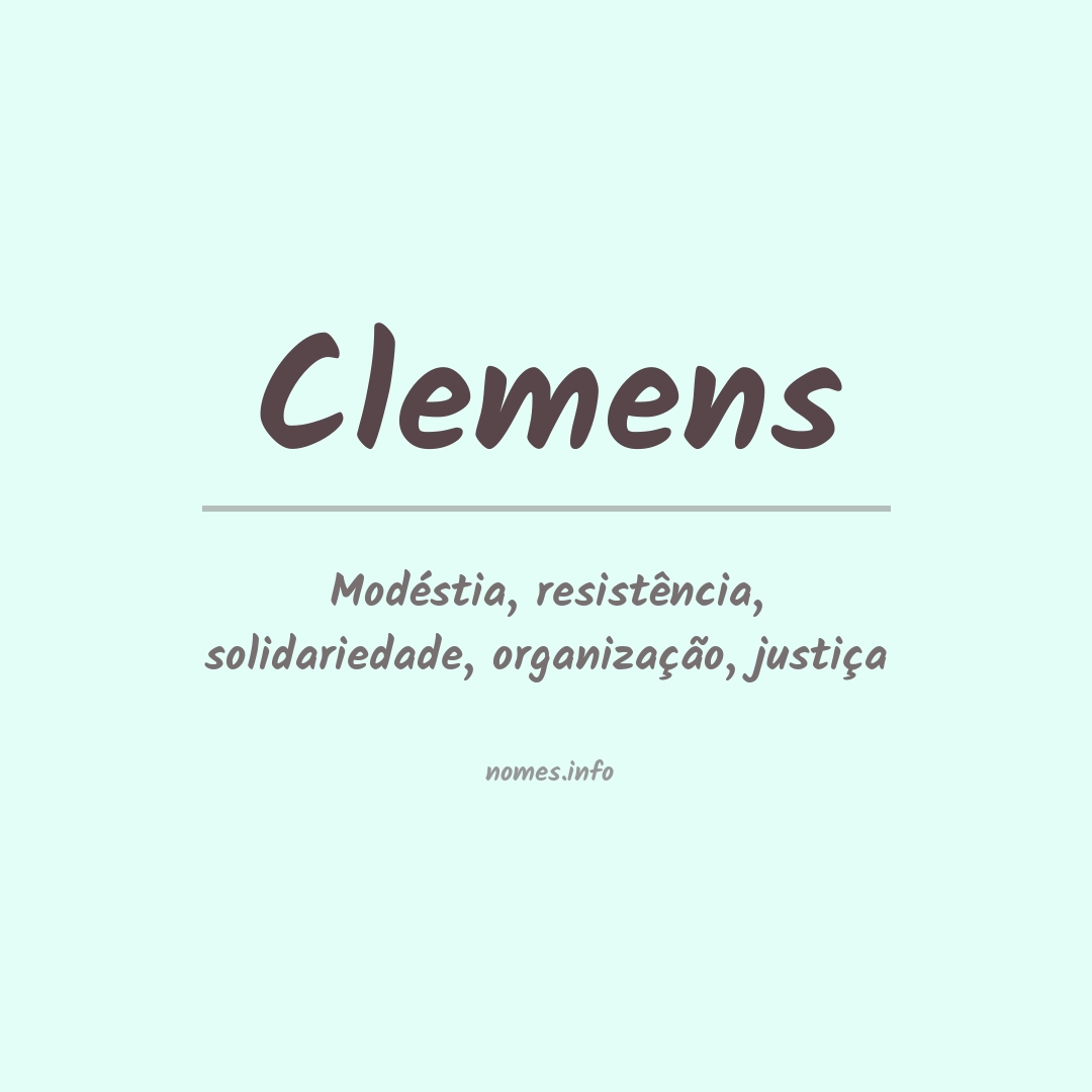 Significado do nome Clemens