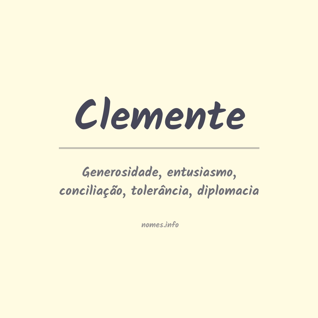 Significado do nome Clemente