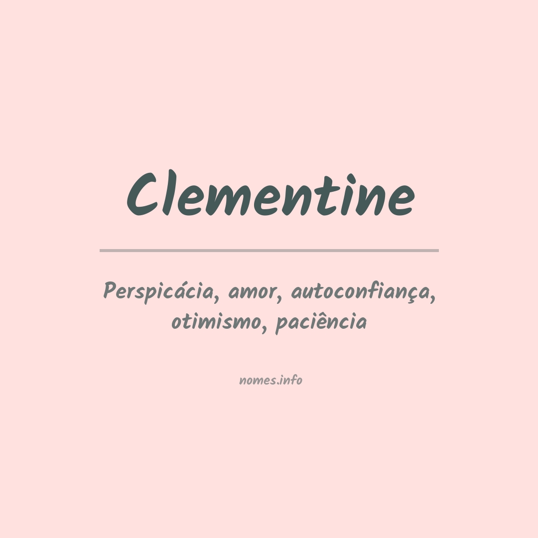 Significado do nome Clementine