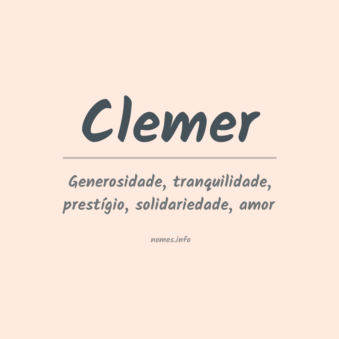 Significado do nome Clemer