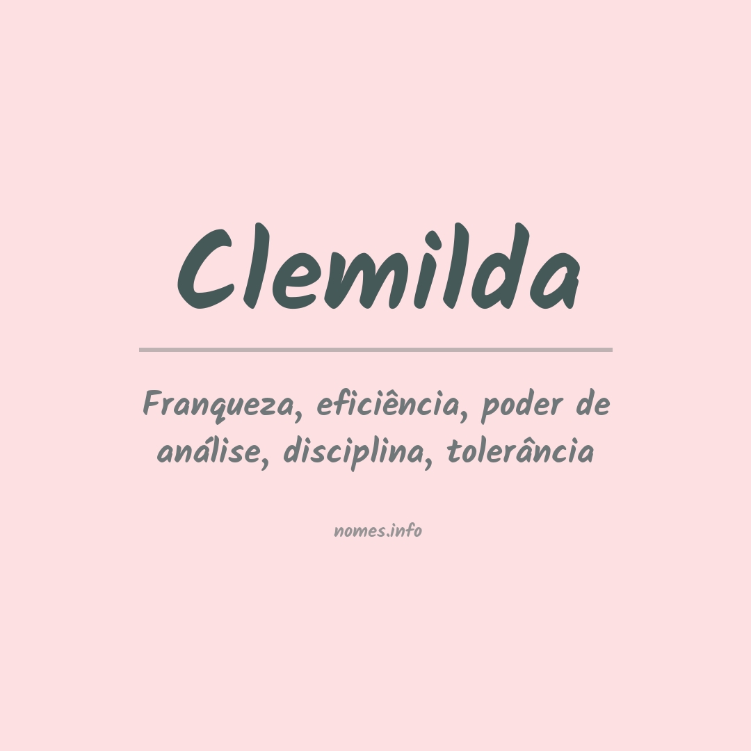 Significado do nome Clemilda