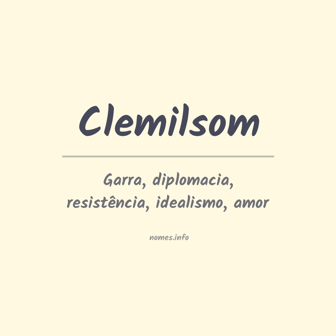 Significado do nome Clemilsom