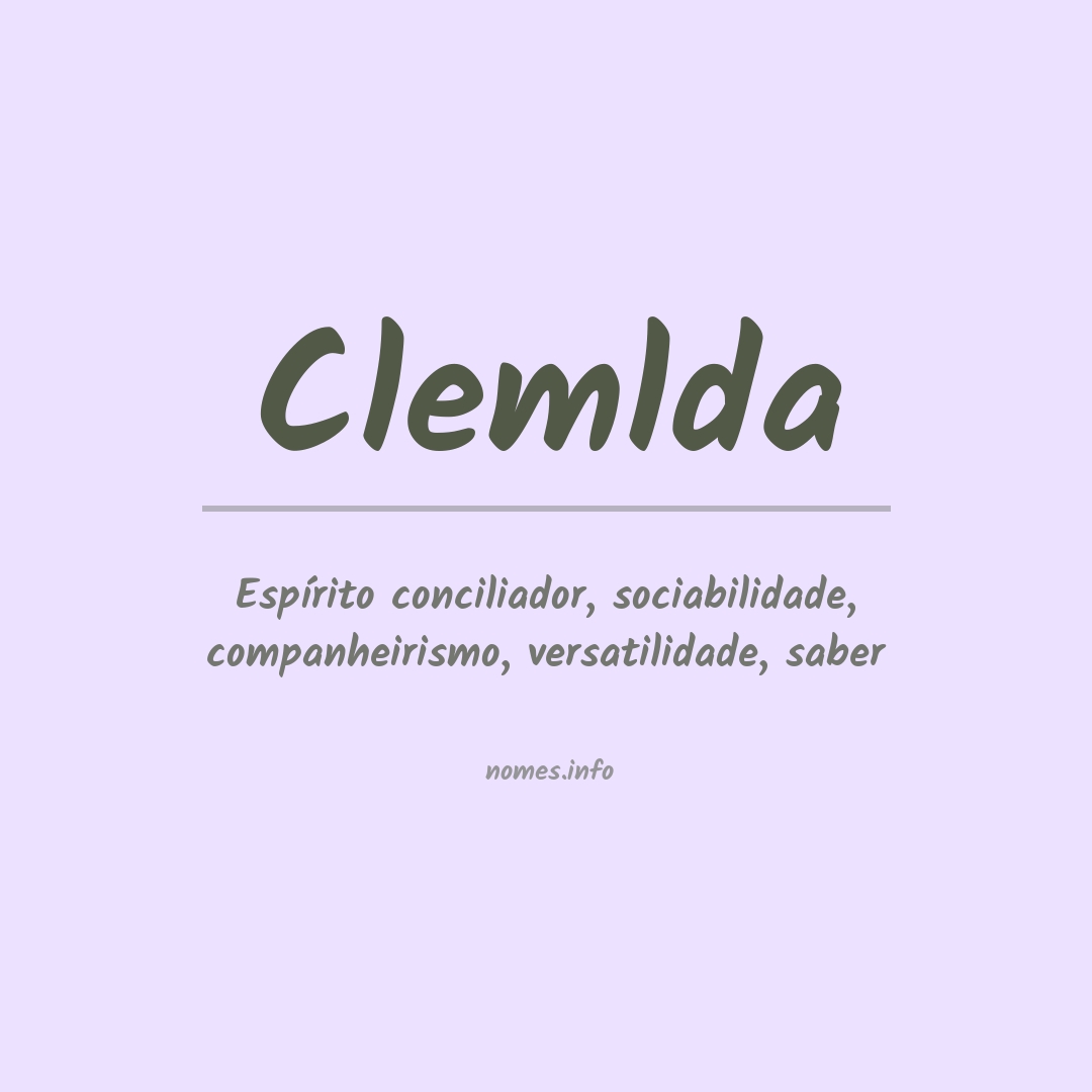 Significado do nome Clemlda