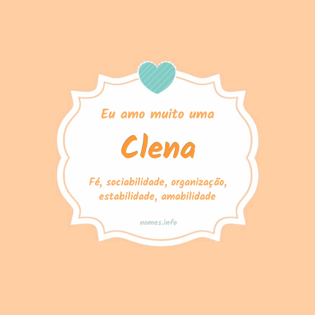 Eu amo muito Clena