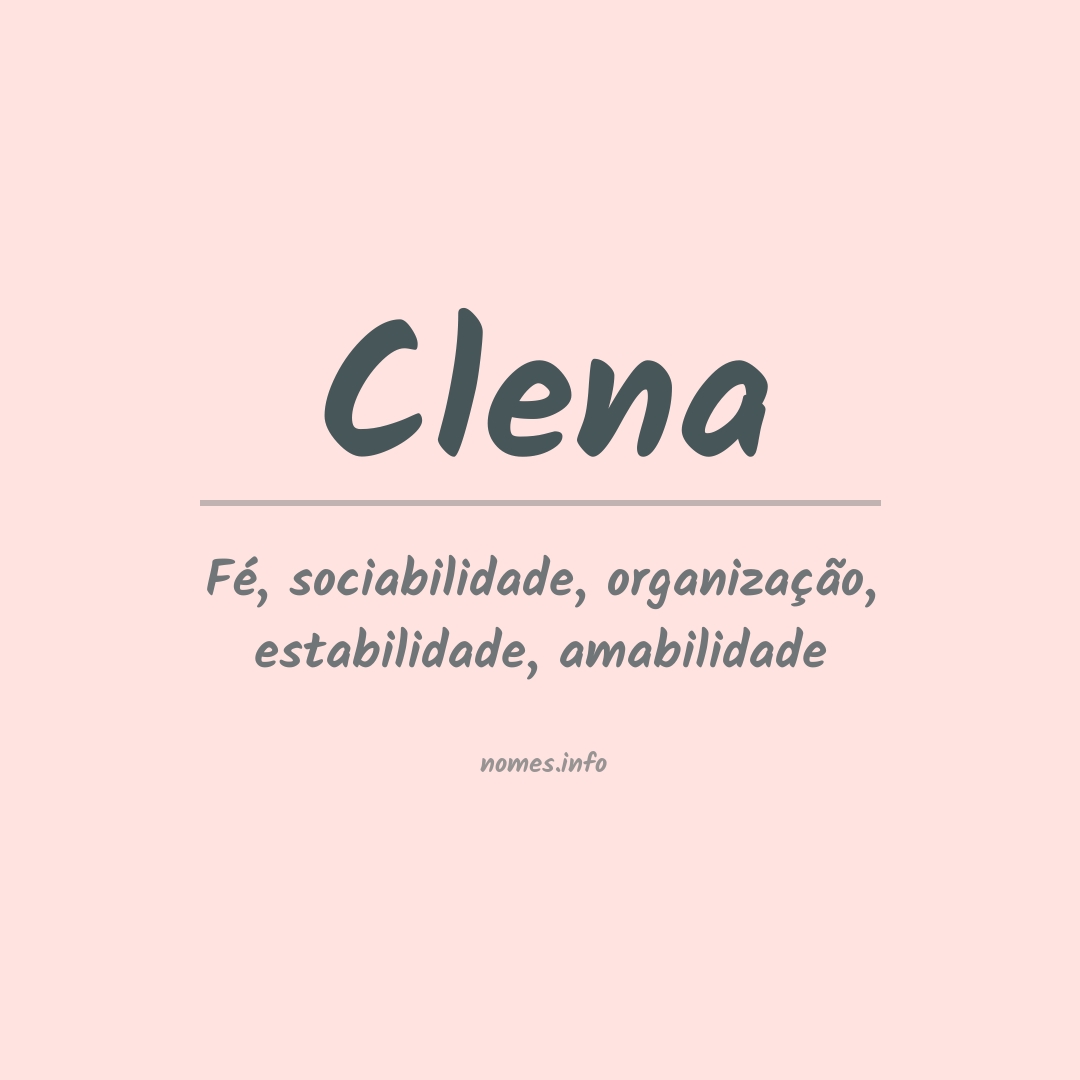 Significado do nome Clena