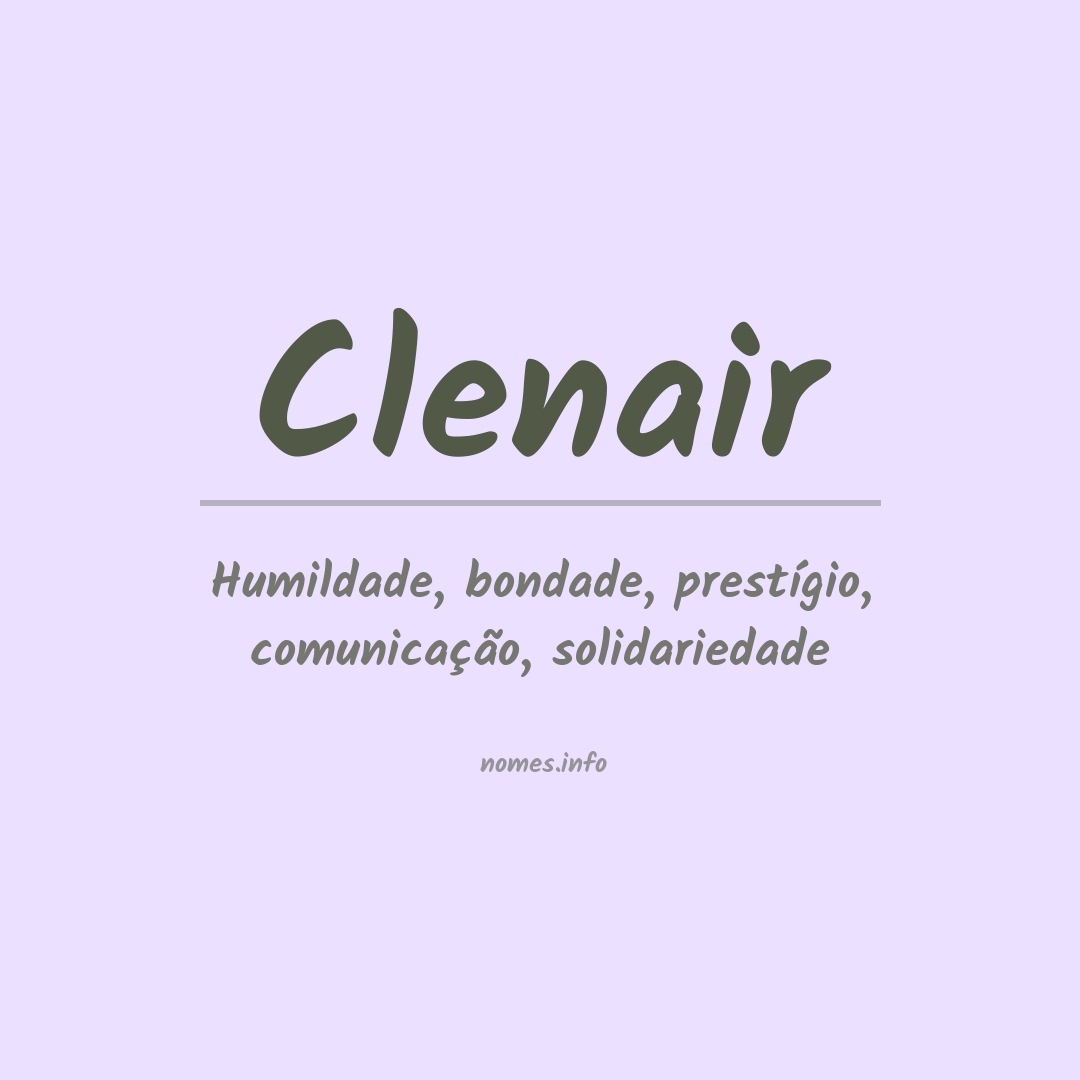 Significado do nome Clenair