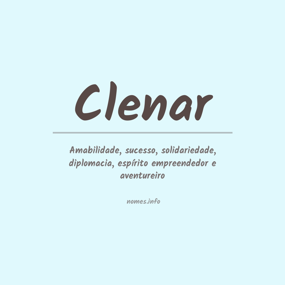 Significado do nome Clenar