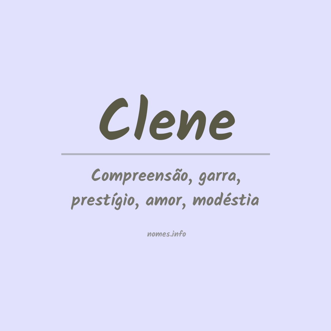 Significado do nome Clene