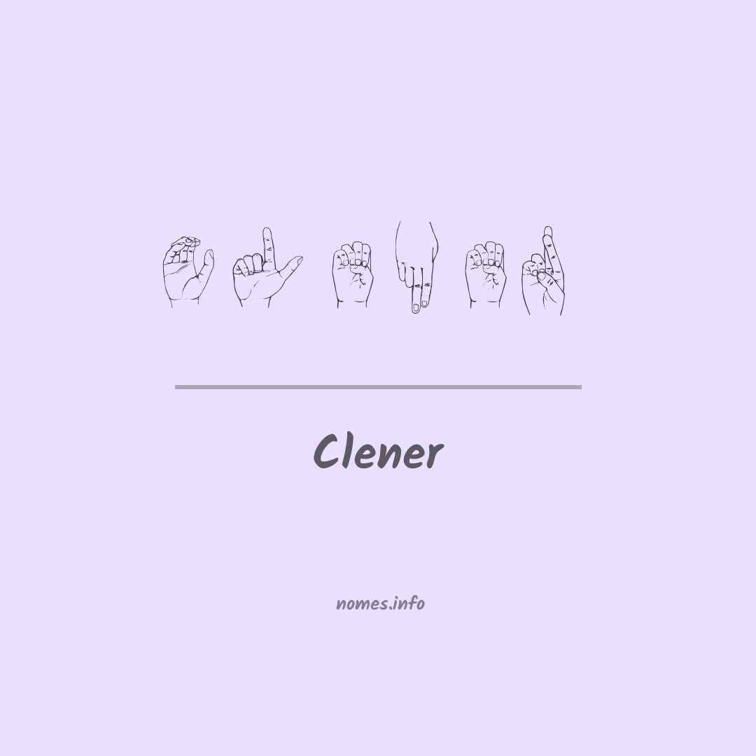 Clener em Libras