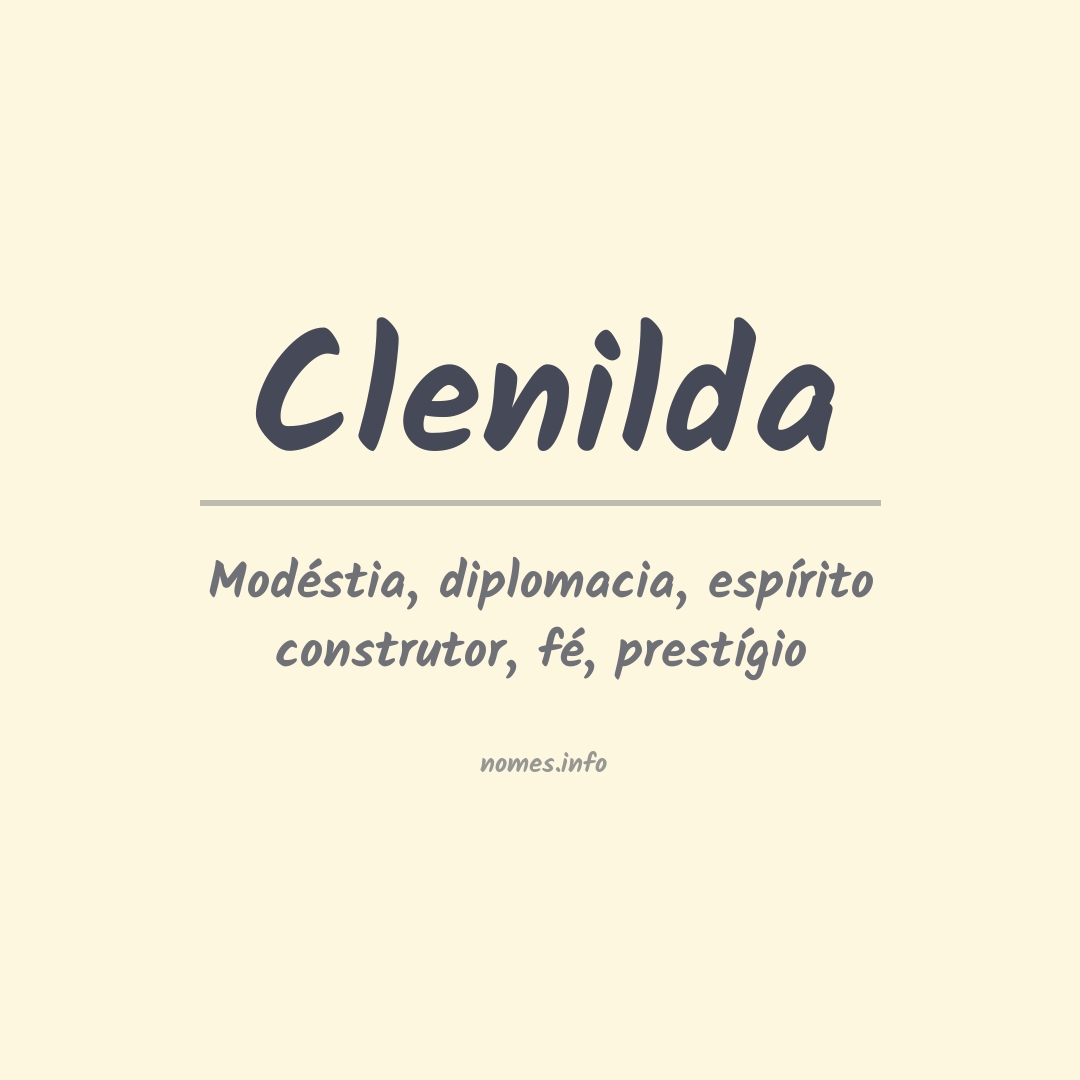 Significado do nome Clenilda