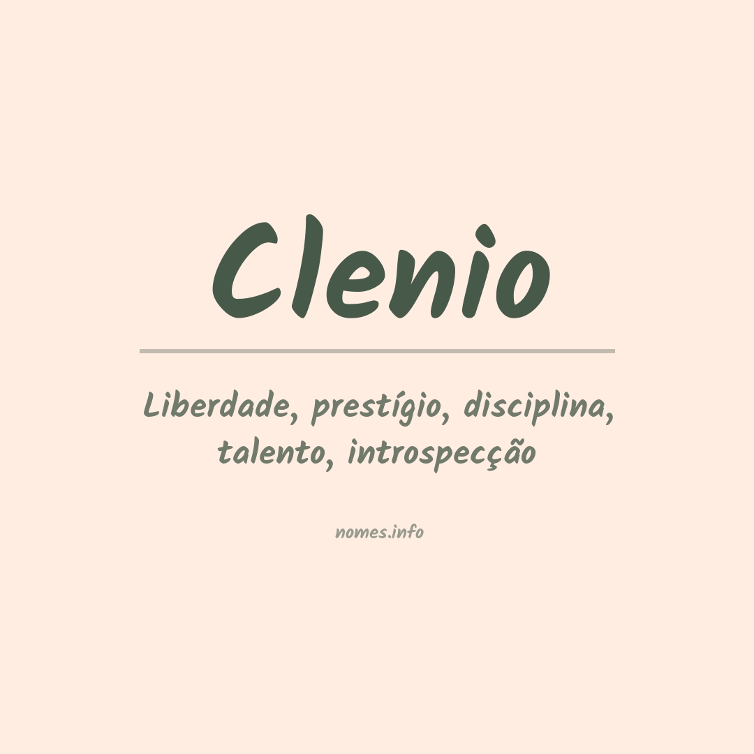 Significado do nome Clenio