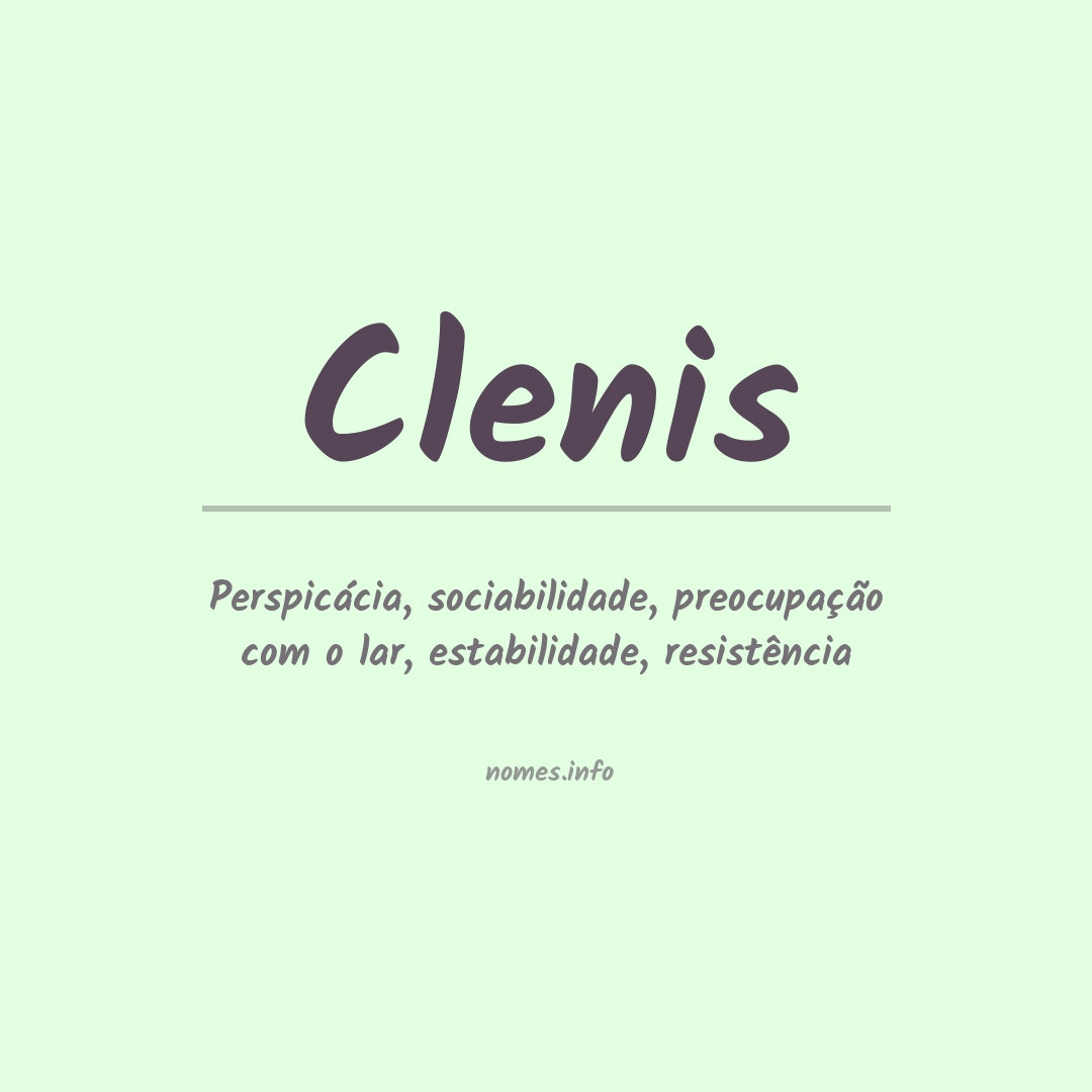 Significado do nome Clenis