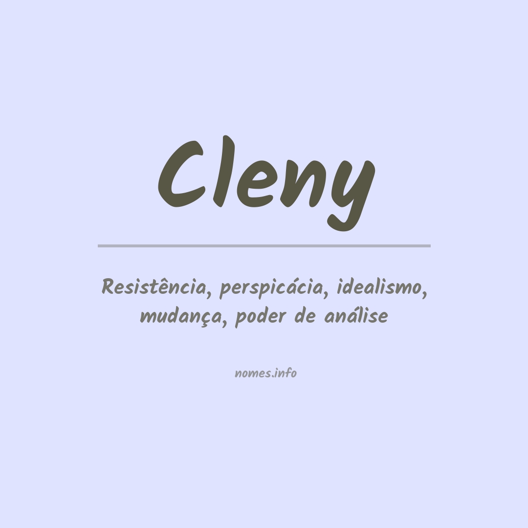 Significado do nome Cleny