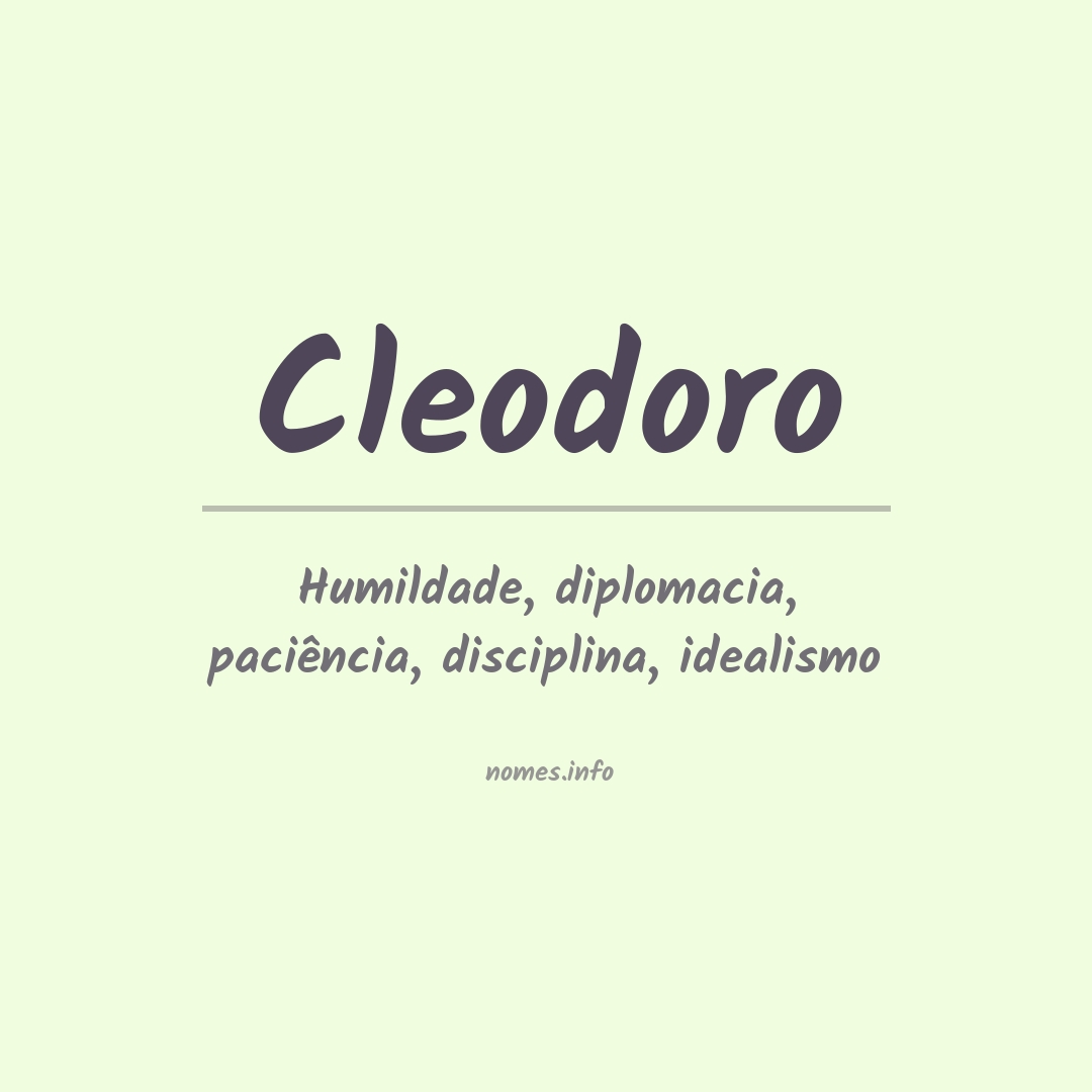 Significado do nome Cleodoro