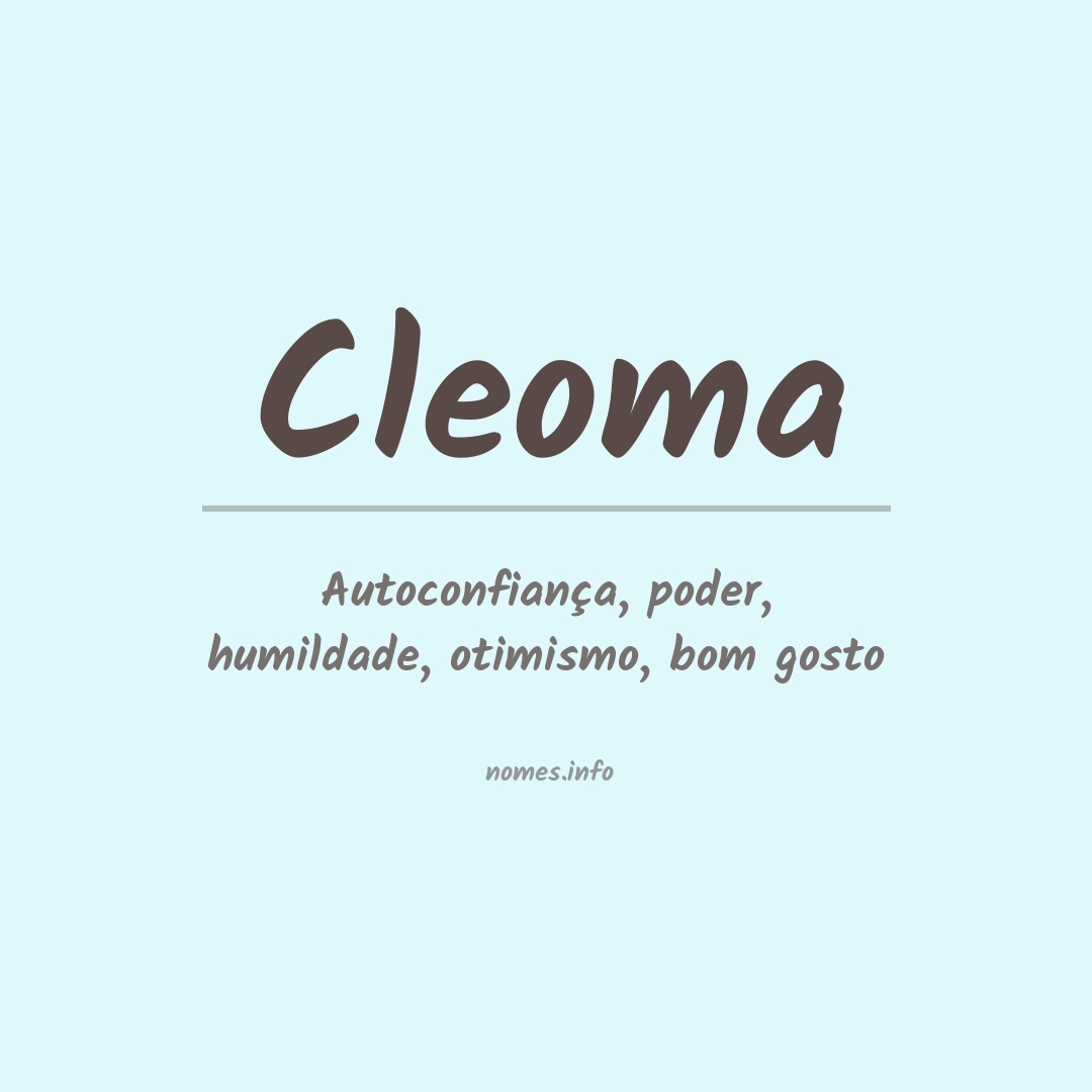 Significado do nome Cleoma