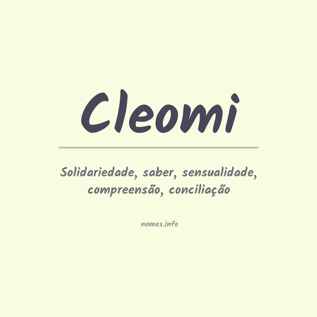 Significado do nome Cleomi