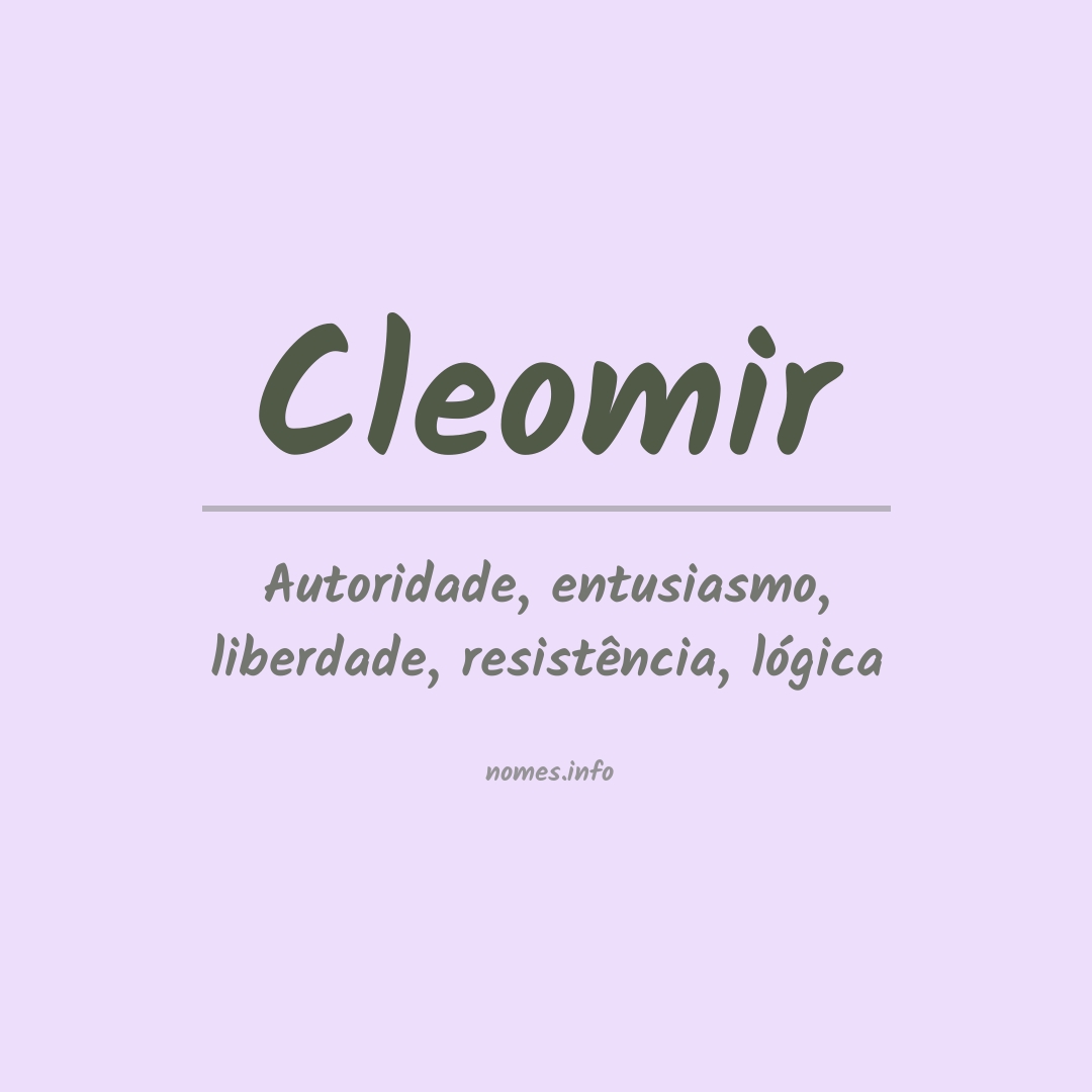 Significado do nome Cleomir