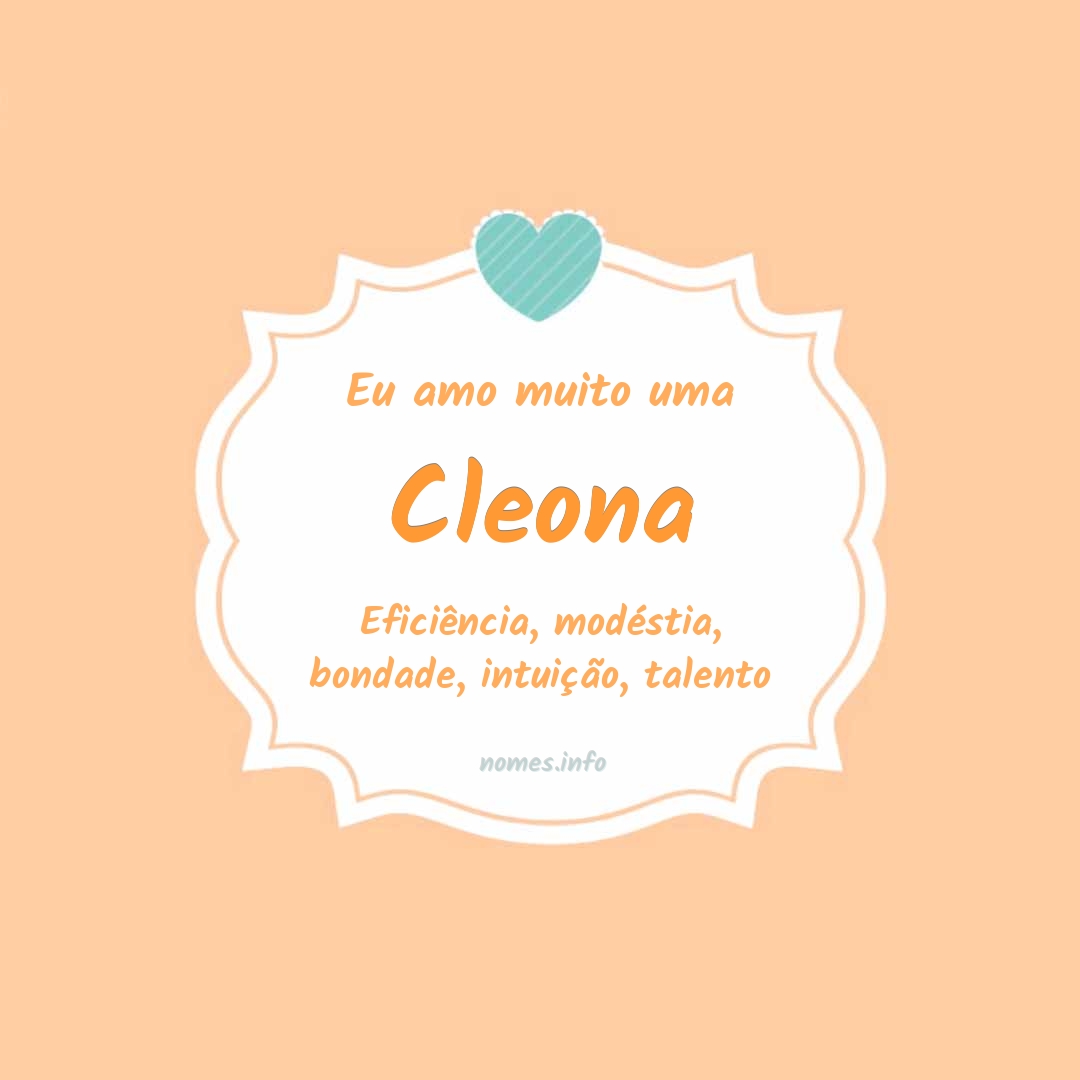 Eu amo muito Cleona