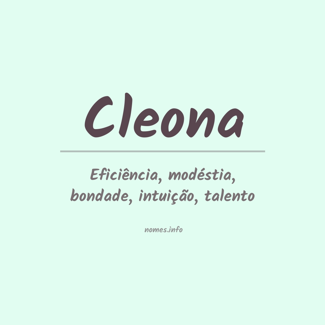 Significado do nome Cleona