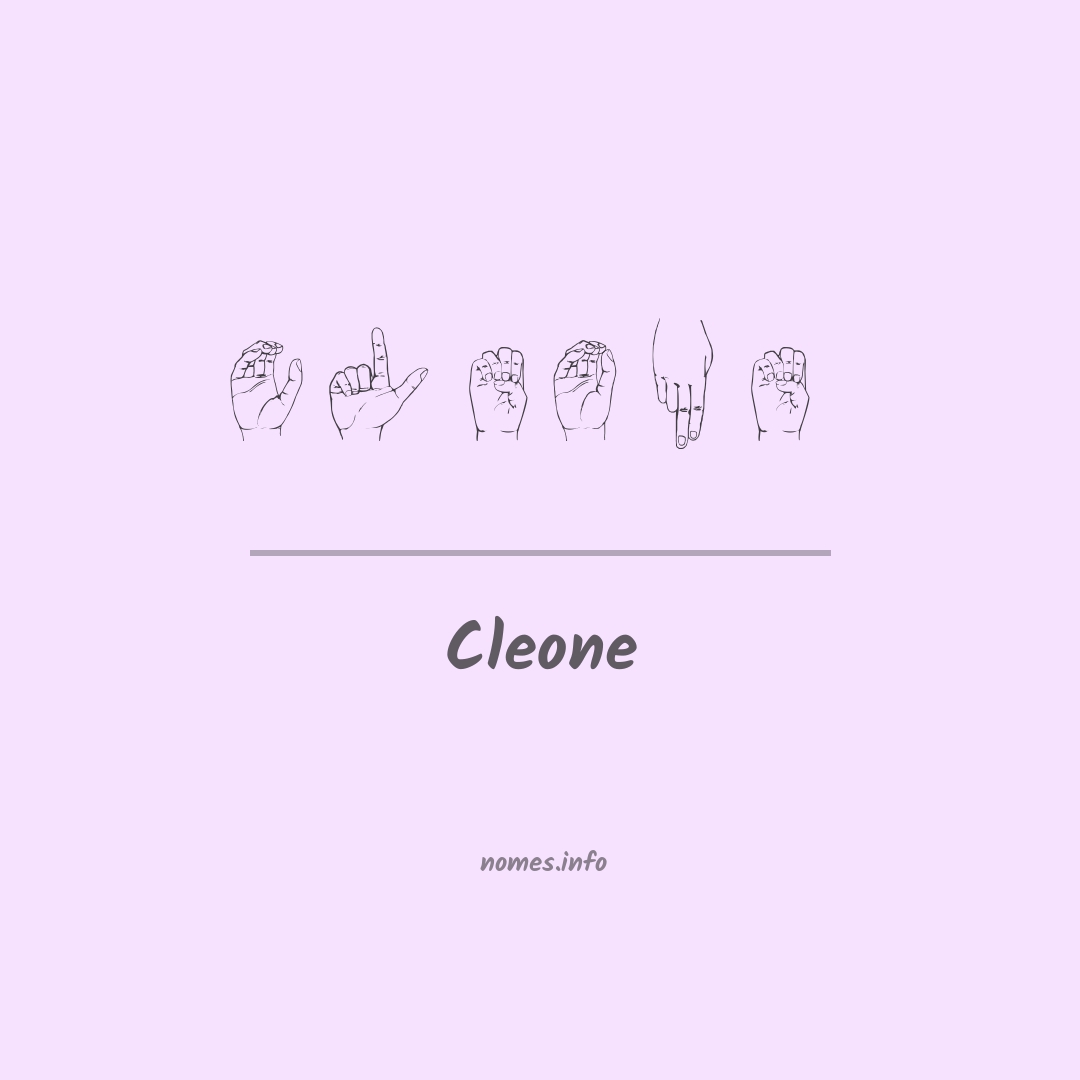 Cleone em Libras