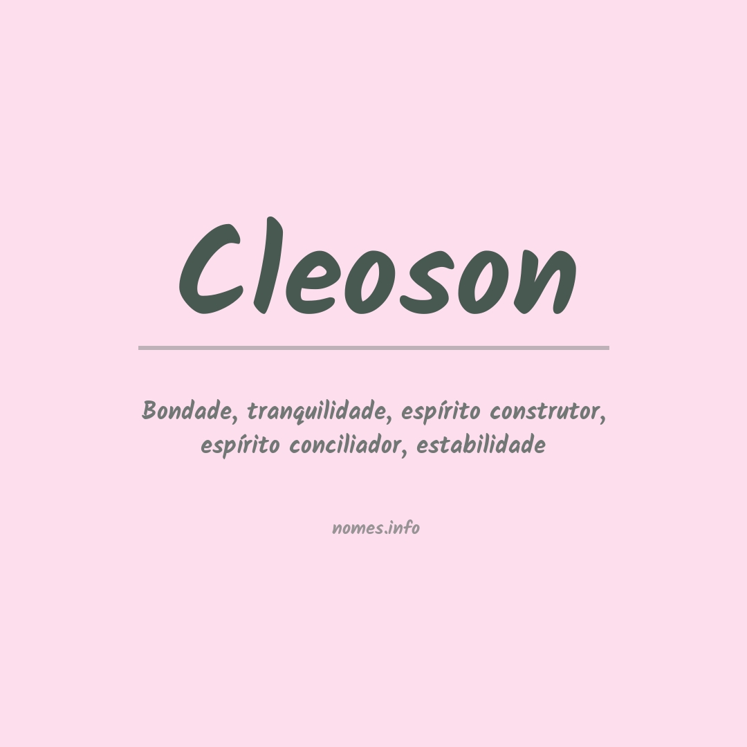 Significado do nome Cleoson