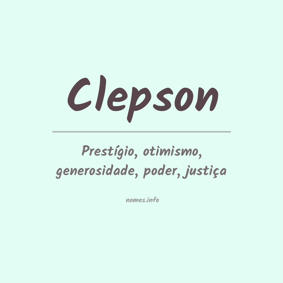 Significado do nome Clepson